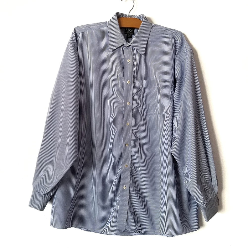 Jos. A. Bank Traveler's collection pinstripe shirt